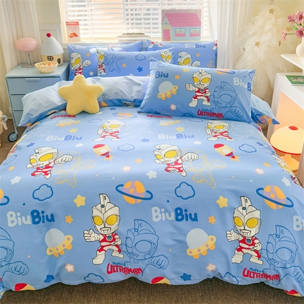 91家纺网 家纺一手货源 找家纺 （总）名兮家居 2025新款正版授权经典奥特曼全棉四件套【含防伪标】