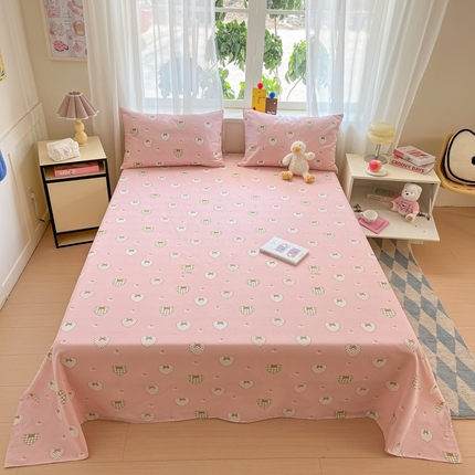 91家纺网 家纺一手货源 找家纺 （总）莱通2025新款原棉老粗布床单凉席床单枕套三件套【商家提供买家秀 】