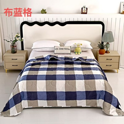 91家纺网 家纺一手货源 找家纺 富之纹家纺 2025新款钻石绒亲肤棉超声波夏被夏凉被空调被压花礼品直播引流爆款  布蓝格