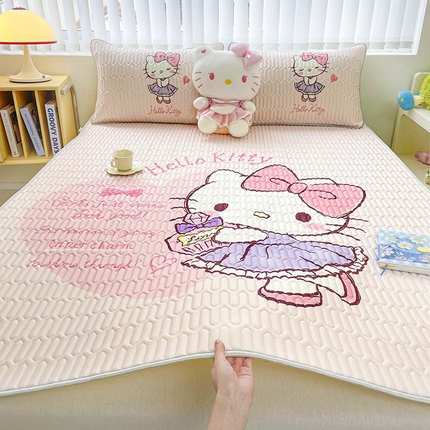 米帛家纺2025新款大版三丽鸥乳胶凉席-绑带款 香水凯蒂猫