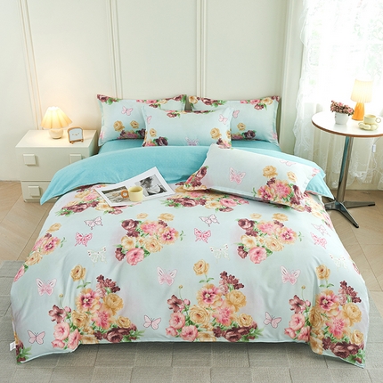 91家纺网 家纺一手货源 找家纺 （总）爱诗诺 2025加厚生态棉磨毛四件套高克重植物羊绒单被套大量现货