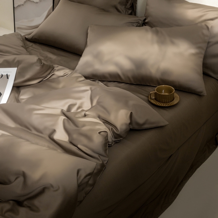 91家纺网 家纺一手货源 找家纺 121  2025新款亲肤柔软天丝棉四件套-小满春曲 慕斯