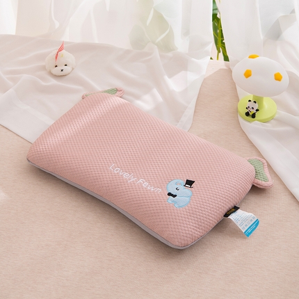 芯洲 2025新款凉豆豆儿童学生枕卡通小象枕芯荞麦枕 魔术小象-粉  28*48cm
