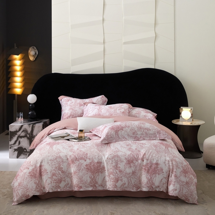 91家纺网 家纺一手货源 找家纺 2025春夏新款【奥斯汀】红金裸盖™棉全棉纯棉红金裸盖棉四件套 （标准号全网控价（折后券后）不低于199元） 奥斯汀-豆沙