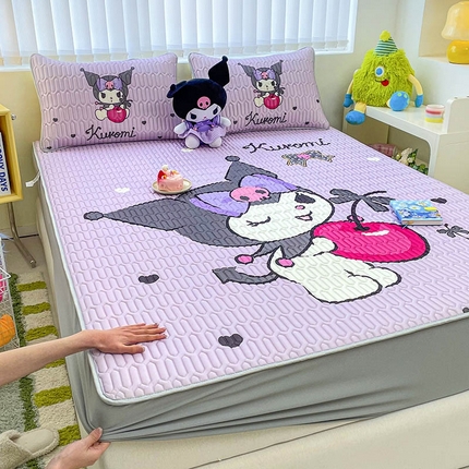 米帛2025新款大版三丽鸥乳胶凉席-床笠款 樱桃库洛米