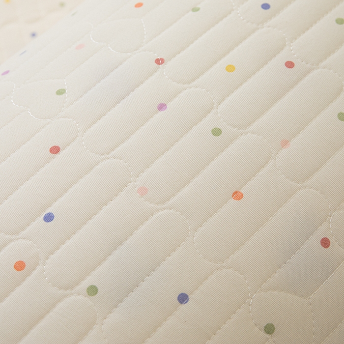 91家纺网 家纺一手货源 找家纺 珍爱家纺 2025新款A类针织棉双层纱夹棉床盖床裙花边单件三件四件套 奶油波点