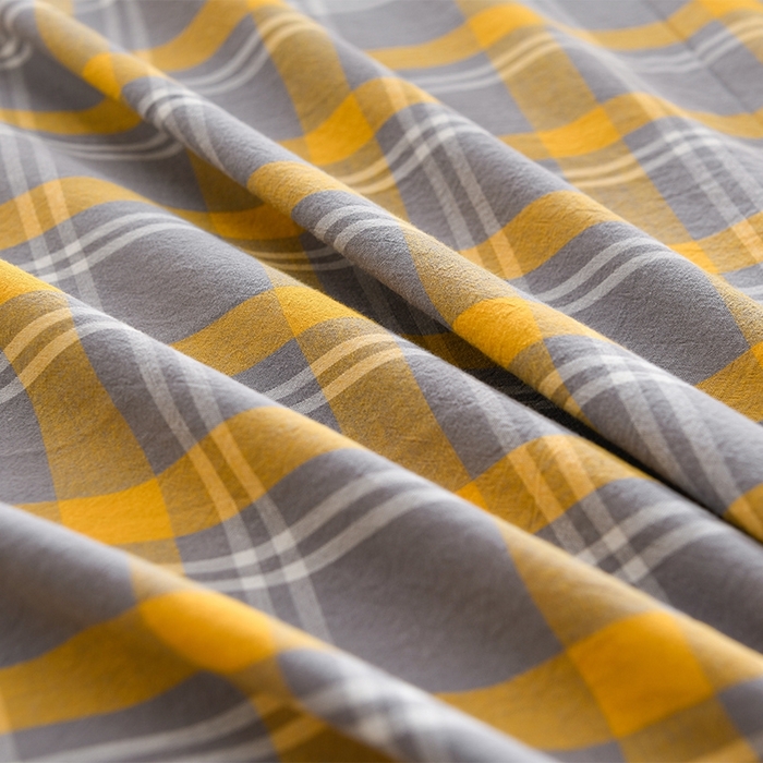 91家纺网 家纺一手货源 找家纺 润淳家居 2025新款A类全棉水洗棉四件套三件套 芳华 黄