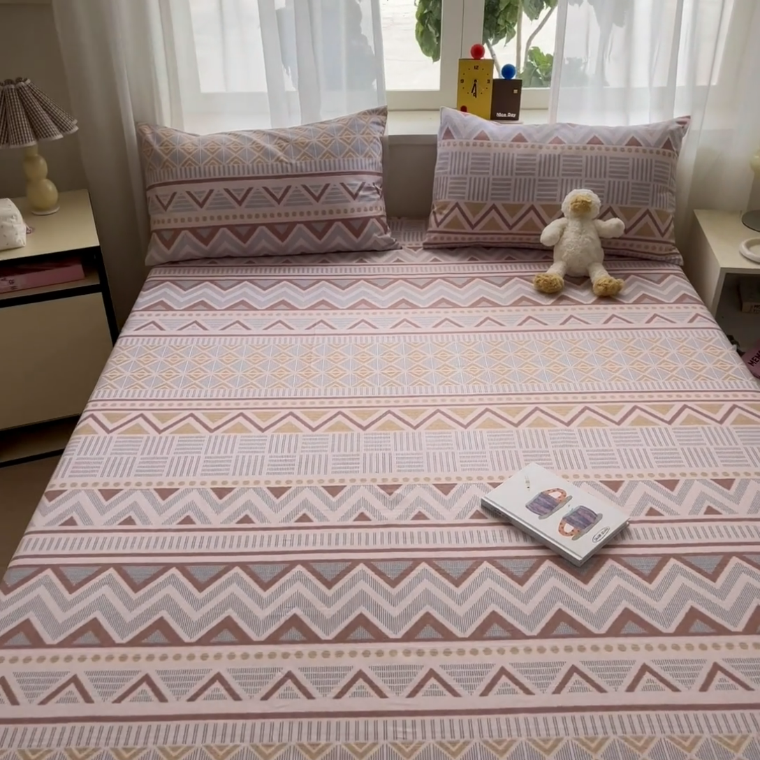 91家纺网 家纺一手货源 找家纺 莱通2025新款原棉老粗布床单 梦曼迪