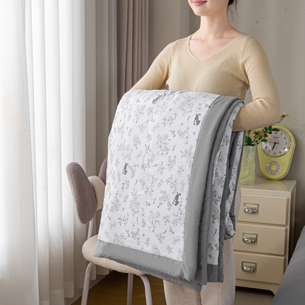 91家纺网 家纺一手货源 找家纺 （总）慕木家纺 2025新款A类水洗棉印花新疆棉花夏被空调被（抽空压缩可供跨境）