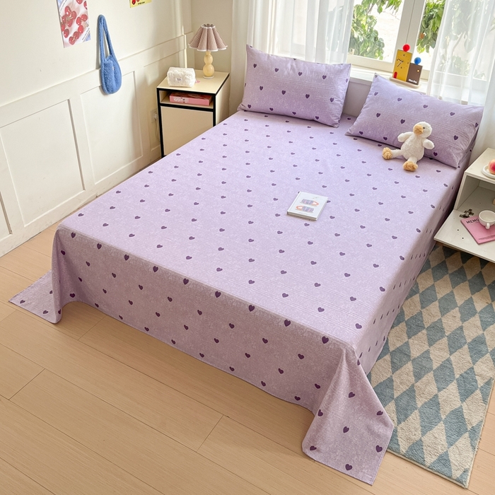 91家纺网 家纺一手货源 找家纺 莱通2025新款原棉老粗布床单 心雅梦