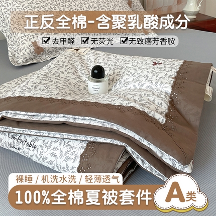 帕拉美拉 2025新款全棉法式风玉米夏被春秋被玉米被三件套四件套 日上海岛
