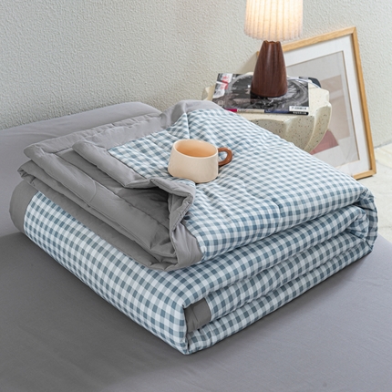 91家纺网 家纺一手货源 找家纺 （总）慕木家纺 2025新款A类水洗棉无印风纯色新疆棉花夏被空调被（抽空压缩可供跨境）