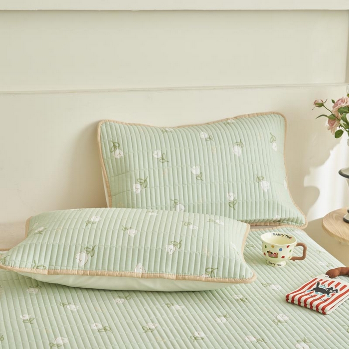 91家纺网 家纺一手货源 找家纺 子由家居 2025新款纯棉印花夹棉床盖 棉花被-新疆棉