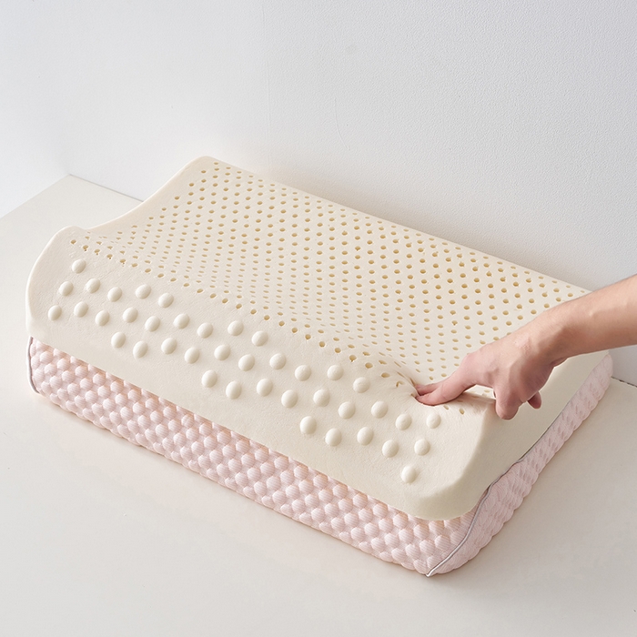 91家纺网 家纺一手货源 找家纺 （总）沃兰国际 2025新款豆豆牵引乳胶枕枕头枕芯