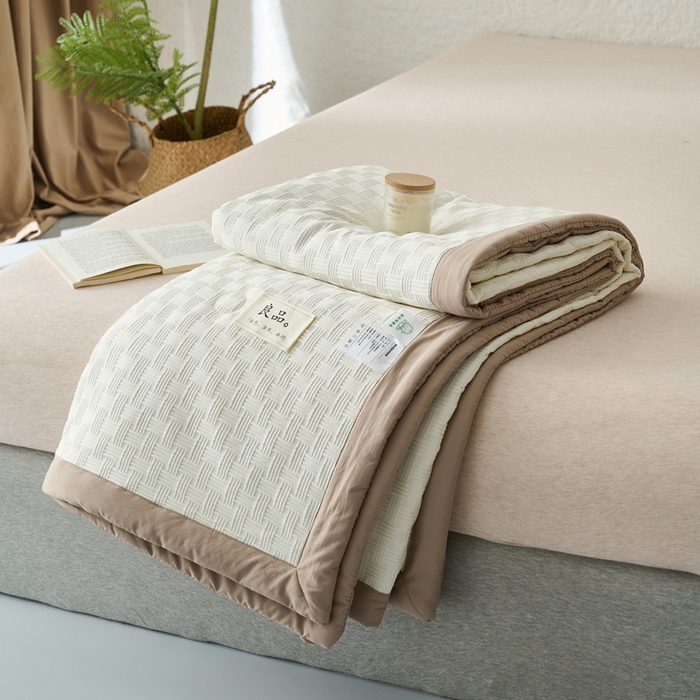 91家纺网 家纺一手货源 找家纺 子由家居 2025新款良品格大豆纤维夏被被子被芯 良品格-驼色