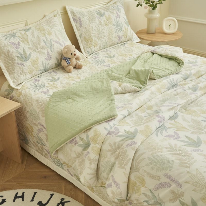 91家纺网 家纺一手货源 找家纺 子由家居 2025新款凉感丝豆豆夏被四件套 凉感豆豆被-连枝