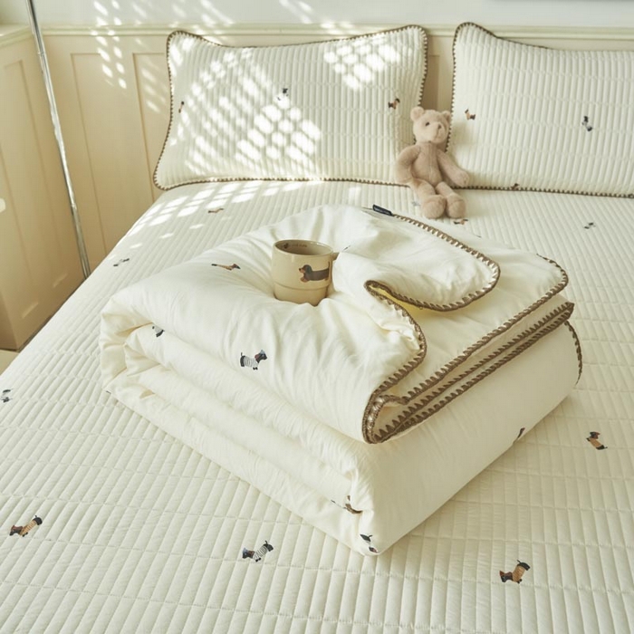 91家纺网 家纺一手货源 找家纺 （总）子由家居 2025新款水洗邹邹纱小清新大豆纤维夏被被子被芯