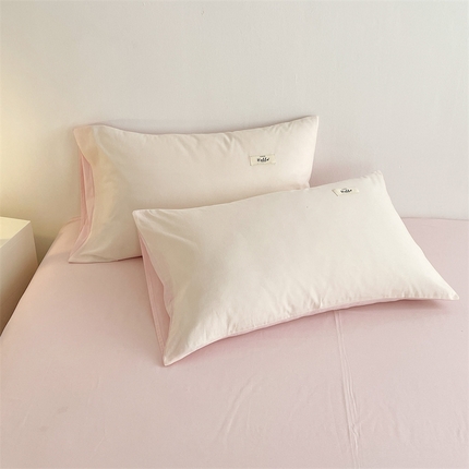 91家纺网 家纺一手货源 找家纺 （总）798家纺 2025新款全棉13070纯色双拼系列单枕套