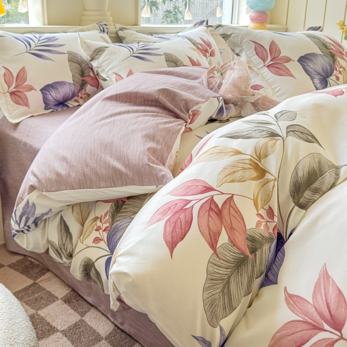 91家纺网 家纺一手货源 找家纺 佑佳家纺 2025年新款铂金棉芦荟棉学生三件套四件套 单被套 单枕套「支持定做各种尺寸」 安娜花园