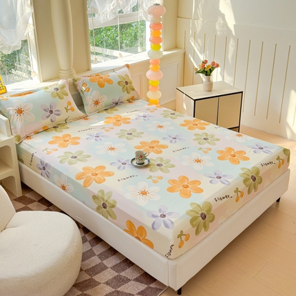 91家纺网 家纺一手货源 找家纺 （总）佑佳家纺 2025年新款铂金棉芦荟棉单床笠，有配套枕套「支持定制各种尺寸」