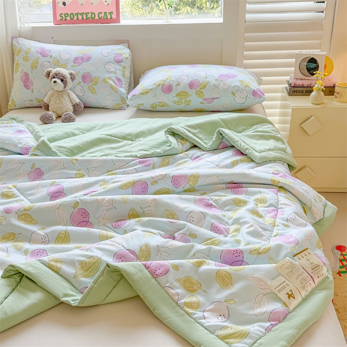 91家纺网 家纺一手货源 找家纺 雅颂缘 2025新款印花水洗棉新疆棉花夏被 心意满满