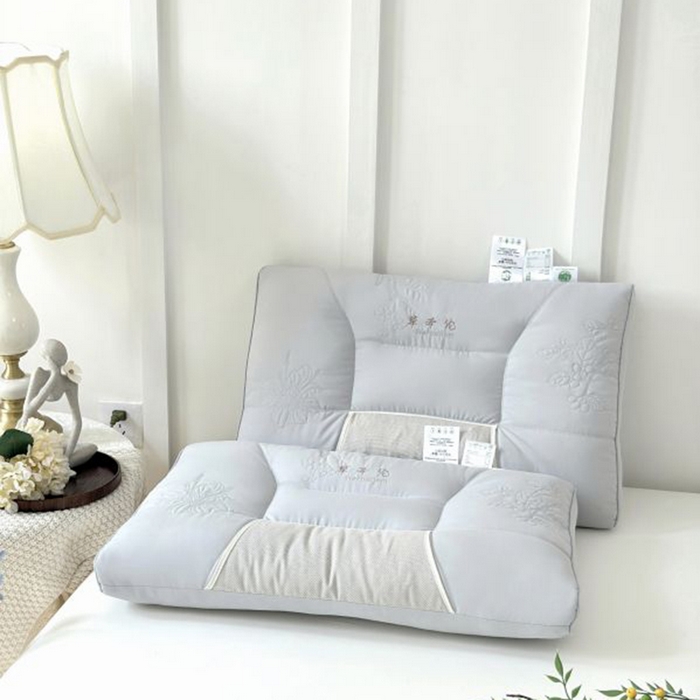 91家纺网 家纺一手货源 找家纺 爱尚家枕芯 2025新款植物精华抗菌草本枕枕头枕芯 灰色（48*74cm/只）