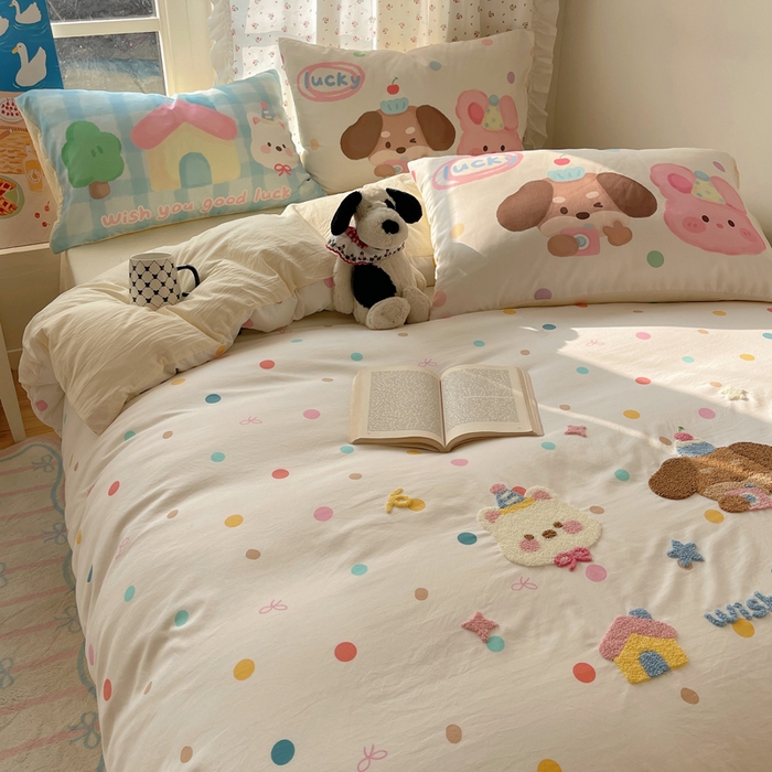 91家纺网 家纺一手货源 找家纺 （总）慕澄家纺 2025新款毛巾绣小清新四件套