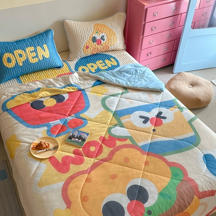 美乐迪家纺 2025新款凉感丝乳胶凉席夏被夏凉被空调被 汉堡