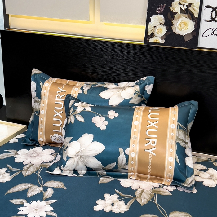 91家纺网 家纺一手货源 找家纺 许林 2025新款冰丝凉席床单款凉席三件套-郁金香