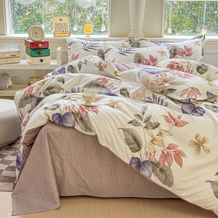 91家纺网 家纺一手货源 找家纺 佑佳家纺 2025年新款铂金棉芦荟棉学生三件套四件套 单被套 单枕套「支持定做各种尺寸」 安娜花园