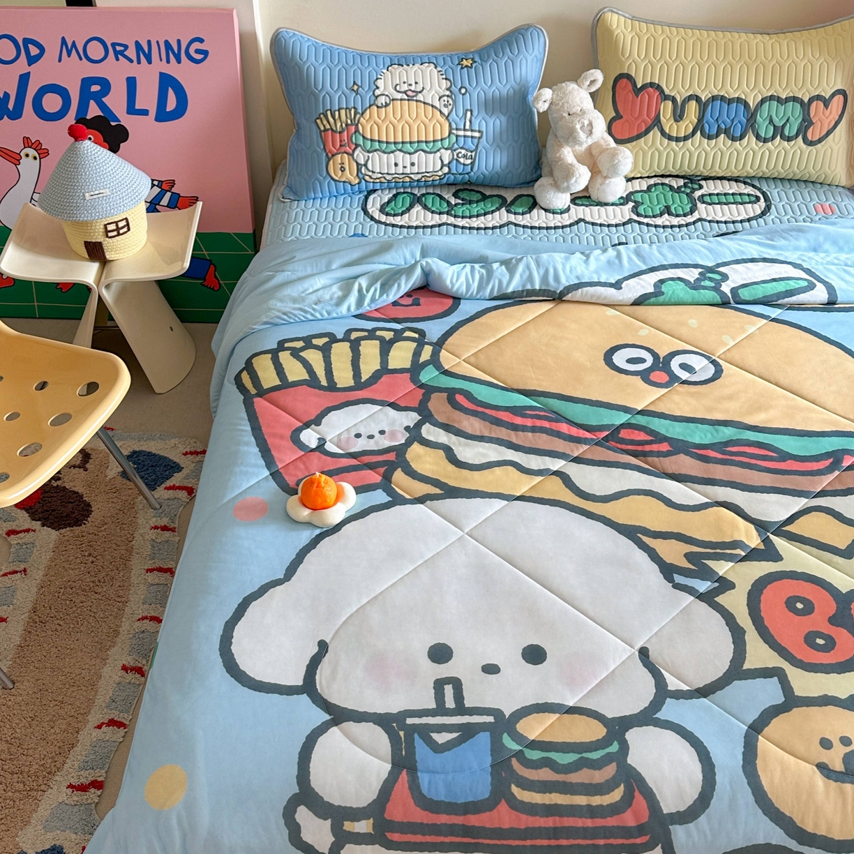 91家纺网 家纺一手货源 找家纺 （总）美乐迪家纺2025新款凉感丝乳胶凉席夏被夏凉被空调被