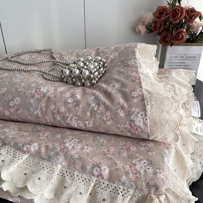 91家纺网 家纺一手货源 找家纺 莱豫2025新款法式纯棉夏被春秋被 花海玉