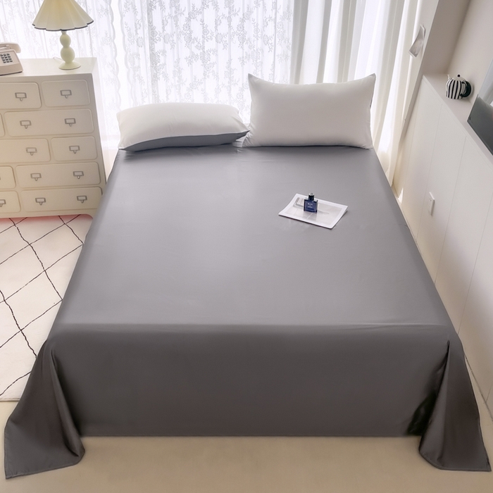 91家纺网 家纺一手货源 找家纺 （总）老K (原美阁） 2025新款爆款夏季纯色冰丝四件套 水洗真丝四件套纯色冰丝被套单品