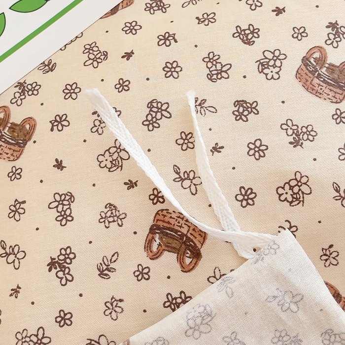 91家纺网 家纺一手货源 找家纺 花西夫人2025新款13372纯棉印花全棉四件套床单床笠款美拉德小篮子