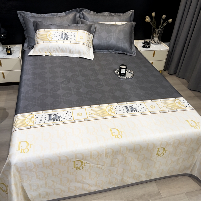 91家纺网 家纺一手货源 找家纺 许林 2025新款冰丝凉席床单款凉席三件套-迪奥