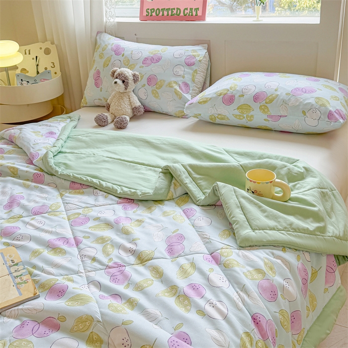 91家纺网 家纺一手货源 找家纺 雅颂缘 2025新款印花水洗棉新疆棉花夏被 心意满满