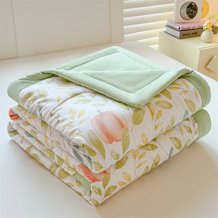 91家纺网 家纺一手货源 找家纺 雅颂缘 2025新款印花水洗棉新疆棉花夏被 半亩花田