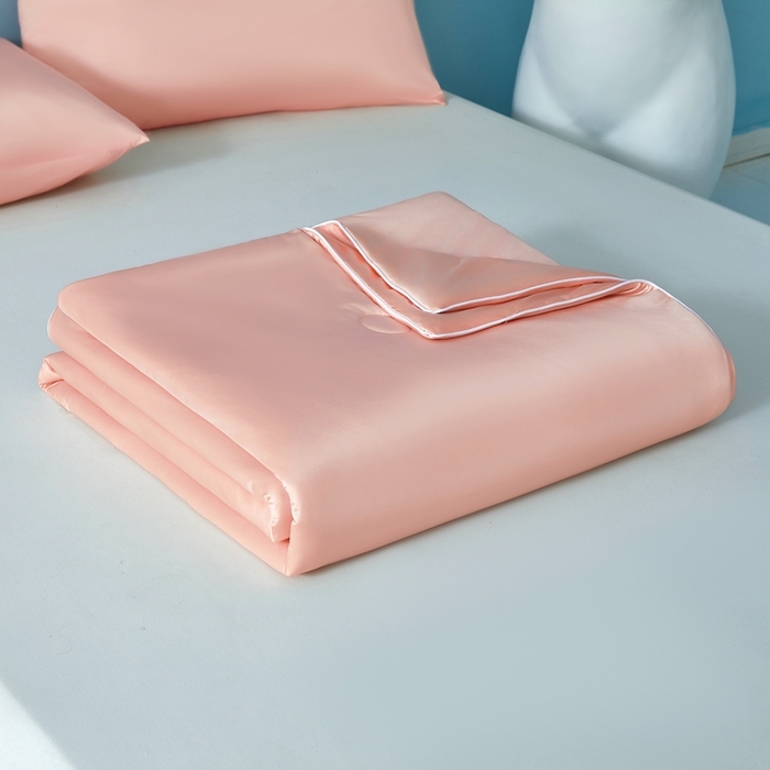 91家纺网 家纺一手货源 找家纺 芊梵 2025新款凉感丝夏被20%氨纶+80%锦纶夏凉被空调被 冰肌玉