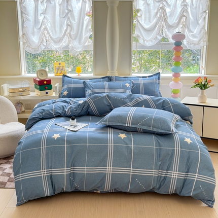 91家纺网 家纺一手货源 找家纺 （总）佑佳家纺 2025年新款铂金棉芦荟棉学生三件套四件套 单被套 单枕套「支持定做各种尺寸」