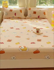 91家纺网 家纺一手货源 找家纺 佑佳家纺 2025年新款铂金棉芦荟棉单床笠，有配套枕套「支持定制各种尺寸」 波波家族