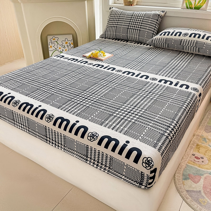 91家纺网 家纺一手货源 找家纺 晓时候2025新款老粗布床笠凉席 潮流米兰