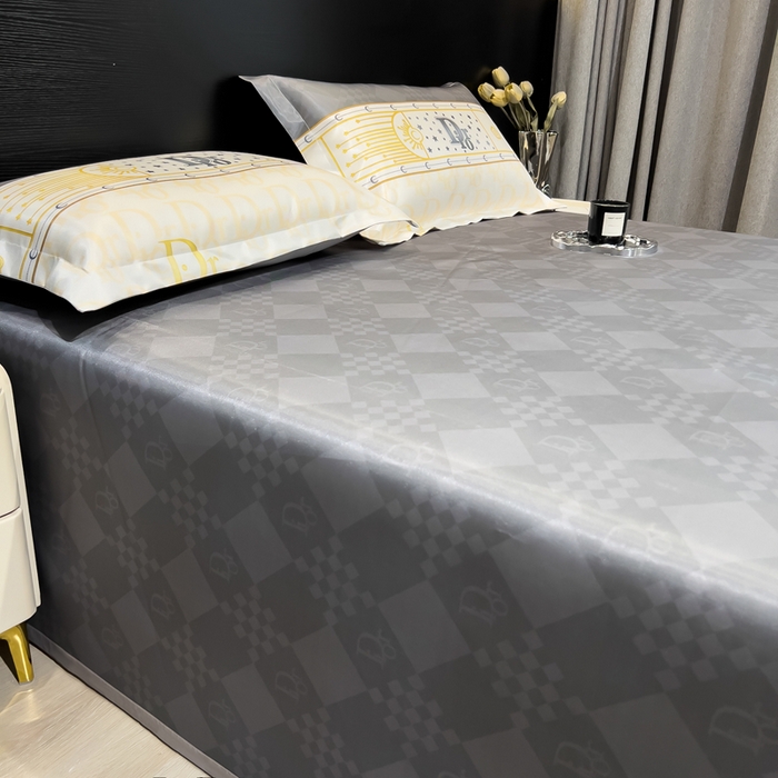 91家纺网 家纺一手货源 找家纺 许林 2025新款冰丝凉席床单款凉席三件套-迪奥