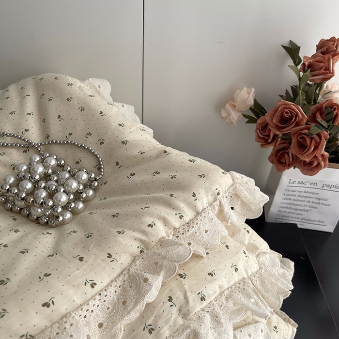 91家纺网 家纺一手货源 找家纺 莱豫2025新款法式纯棉夏被春秋被 蜜芽米