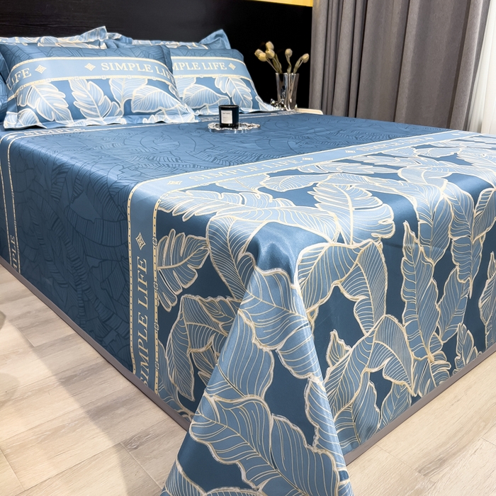 91家纺网 家纺一手货源 找家纺 许林 2025新款冰丝凉席床单款凉席三件套-天堂鸟