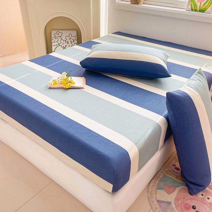 91家纺网 家纺一手货源 找家纺 晓时候2025新款老粗布床笠凉席 简语