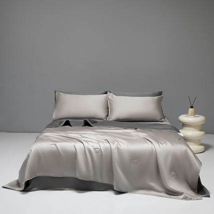 91家纺网 家纺一手货源 找家纺 （总）利欧 2025新款纯色双拼水洗天丝夏被四件套