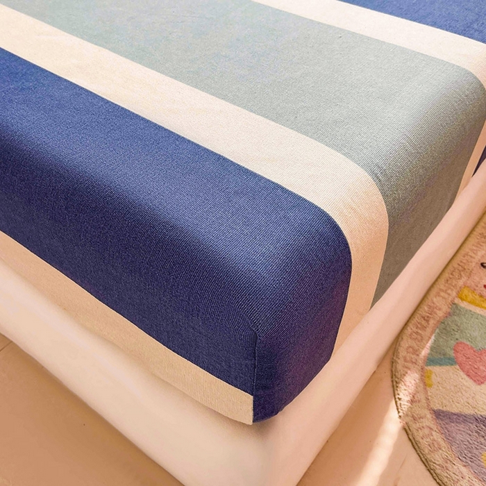 91家纺网 家纺一手货源 找家纺 晓时候2025新款老粗布床笠凉席 简语