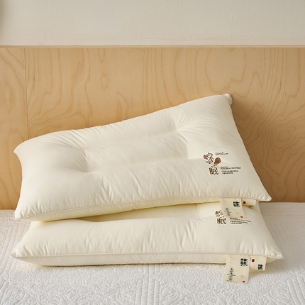 91家纺网 家纺一手货源 找家纺 乐可2025春夏新款A类棉小眠枕枕头枕芯 A类棉小眠-低平枕/一对