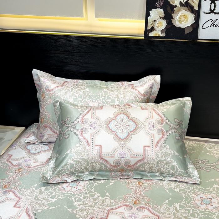 91家纺网 家纺一手货源 找家纺 许林 2025新款冰丝凉席床单款凉席三件套-卡罗拉