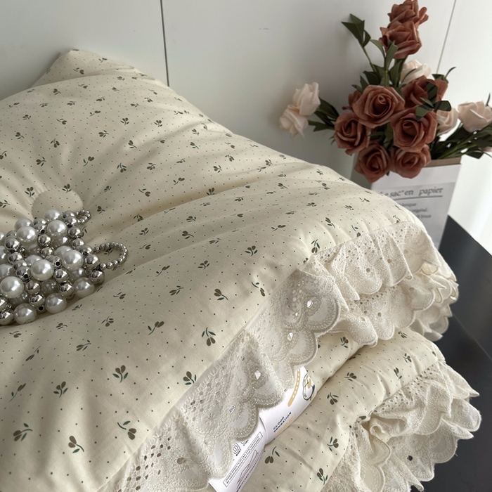 91家纺网 家纺一手货源 找家纺 莱豫2025新款法式纯棉夏被春秋被 蜜芽米